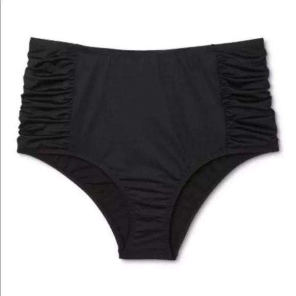 Ava & Viv 20/22 24/26 Ruched High Bikini Bottoms - Picture 2 of 8